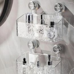 Storage Boxes Suction Cup Bathroom Basket Wall Mounted Cosmetic Box Free Punch Shower Shampoo Holder Rack Bath Accessories