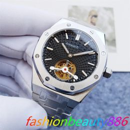 High Quality Top Brand Audexxx Pigxxx Oak Offshore Tourbillon Series Mens Watch All Steel Strap Sapphire Mirror 42mm Automatic Mechanical Movement Man Watch