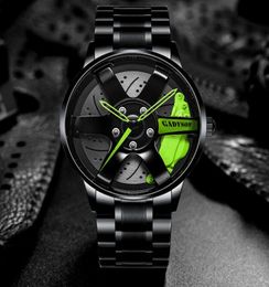 Top Watch Brand Car Wheel Custom Design Sport Rim Watches Stainless Steel Waterproof Whole 2021 Men Wrist Wristwatches2873490