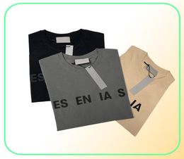 Mens womans T shirts and polo shirts Fog double thread three dimensional silica gel letter trend loose high street brand couple short sleeve shirt top8537086