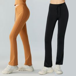 Women Yoga Sweatpants High-Waist Flare Pant Laidback Drawstring Jogger Wear Everyday Wide Leg Pant City Sweat Trousers Studio To Street Stride