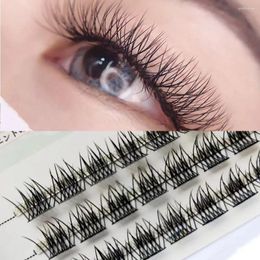 False Eyelashes 3 Rows Natural Long Grafting Individual Cluster Wispy Volume Handmade Lashes Eye Makeup Tools