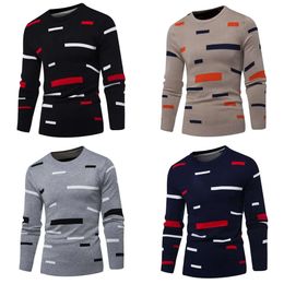 Men's Sweaters Mens Sweater Knit Long Sleeve for Winter with 4 Colours Crewneck Slim Knitwear Basic Tops Asian Size M-3XL wear