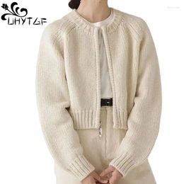 Women's Knits Sweater Solid Color Knitted Cardigan Tops Sweet Vintage Pull Femme Autumn Korean Loose Casual Short Jackets 2860