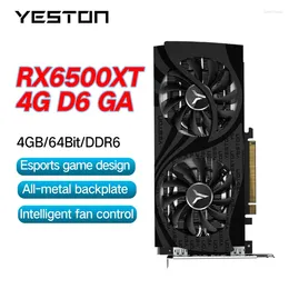 Graphics Cards Yeston RX6500XT-4G D6/RX6650XT-8G Card GDDR6 AMD 7NM 128Bit 8Pin Video Placa De