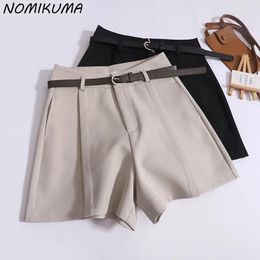 Women's Shorts Nomikuma Casual Suit For Women In Spring 2024 Korean Fashion Versatile High Waisted Slimming Waistband Wide Leg Short