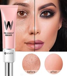 30ml VENZEN W Primer Make Up Shrink Pore Primer Base Smooth Face Brighten Makeup Skin Invisible Pores Concealer3278013