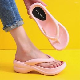 Slippers 2024 Summer Thick Platform Sole Wedges Flip Flops For Women Clip Toe Sandals Non-slip Beach Outdoor Slides
