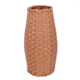 Vases Rattan Vase Novel Flower Decor Decorative Plant Arrangement Pot Wedding Fabric Storage Bins