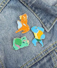 Tortoise Dinosaur Anime Enamel Pin Lovely Brooches Cloth Package Decoration Badge Cartoon Animal Jewellery Gift for Children3861814
