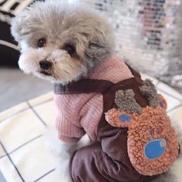 Dog Apparel Pets Dogs Comfort Warm Autumn And Winter Clothes Cotton-Padded Coat Puppy Four-Legged Pet Clothing