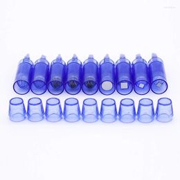 Tattoo Needles 10Pcs A1 A6 Electric Tip 9 12 24 36 42 Nano Blue Transparent Bayonet Screw Mouth General-Purpose Micro