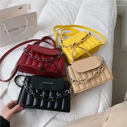 Shoulder Bags Vintage Solid Colour PU Leather Women Bag Wide Strap Small Crossbody Fashion Female Handbags And Purses Daily Totes