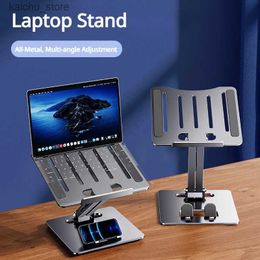 Other Computer Components Oatsbasf Aluminium Laptop Stand Foldable Computer Stand Tablet Holder Projector Bracket Adjustable Desktop Pad Support Holder Y240418