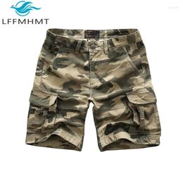Men's Shorts Summer Fashion Camouflage Cargo High Quality Teens Outdoor Breathable Cotton Multi Pockets Half Length Pants