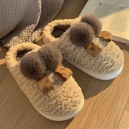 Slippers Women's Winter Warm Plush Comfortable Fuzzy House Lady Fashion Furry Bedroom