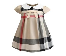 Famous Brand Plaid Kids Clothing Cap Sleeves Summer Baby Girl Clothes Aline Girl039s Dresses Princess Dress Vestidos 9203870