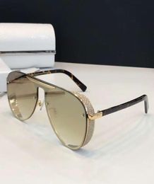 women MASY Pilot Glitter Sunglasses Gold Hanava Sun glasses Sonnenbrille Eyewear UV400 protection New with Box8550913