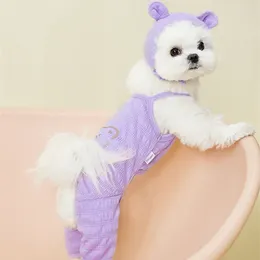 Dog Apparel Small Jumpsuit Overalls Summer Clothes Rompers Yorkies Pomeranian Shih Tzu Maltese Poodle Bichon Schnauzer Clothing Hat