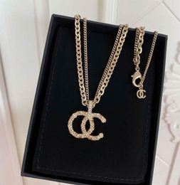 C family floating carved letter necklace plated with 18K Gold Xiaoxiang double layer Necklace xianggrandma clavicle chain can be e8467267