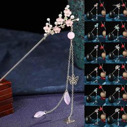 Hair Clips Vintage Chinese Ethnic Butterfly Sticks Flower Pendant Tassel For Women Bridal Wedding Party Jewelry Accessories Tools