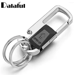 Keychains Metal Keychain Car Fob Key Chain Holder Ring Clip With Detachable Valet Anti-Lost For Men Beer Opener Bottle Keyfob K434