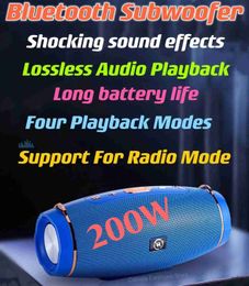 Portable Speakers Powerful Subwoofer Portable Radio FM Wireless Caixa De Som Bluetooth Speaker Music Blutooth For Large High Power Bass Sound Box