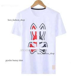 Psychological Bunny Shirt Rabbit Print T Shirt Loose Fashion Letter Casual Summer Short Sleeve Men's T-shirt Women's Clothing Asian Psyco Bunny Physcho Bunny 330