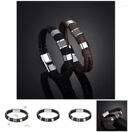 Charm Bracelets Fashion Classic Genuine Leather Bracelet For Men Hand Jewelry Multilayer Male Handmade