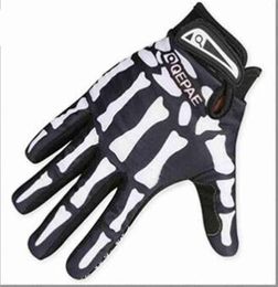 Mens Designer Biker Racing Gloves Summer Winter Five Fingers Gloves Finger Protected Skull Printed Breathable Gloves271D T220815851922232