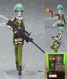 Cute Anime Sword Art Online Figure Brinquedos Figma 241 Sinon Asada Sao 2 PVC Action Figure Collection Model Kids Toys Doll 15cm C3398824