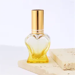 Storage Bottles 10ml 6-Colors Love Glass Perfume Bottle Mini Spray Portable Cosmetic Samples Dispensing Refillable Empty