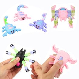 Scorpion Stress Relief Chain Toys Variable Animal Scorpion Chain Track Hand Spinner Fidget Sensory Toys for Adults Kids