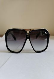 Vintage Black Gold Evidence sunglasses for Men Grey Shaded Men Classic Sun Glasses UV Protection with Box2369989