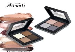 Whole AIMEILI 4 Color Eye shadow Cosmetics Mineral Make Up Makeup Eye Shadow Palette Eyeshadow Set for Women 9 Style Color ES1838424
