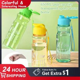 Water Bottles 1PCS Sports Kettle Large Capacity Transparent Color Wholesale Portable Cold Cup Outdoor And Compact