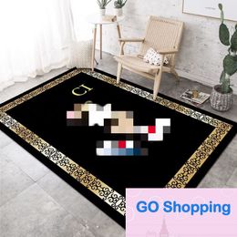 Top Big Brand Affordable Luxury Fashion Living Room Coffee Table Bedroom Bedside Blanket Study Crystal Velvet Non-Slip Wear-Resistant Floor Mat