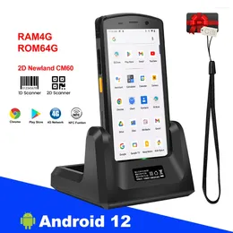 Handheld PDA Terminal Android 12 Barcode Collector 4GB 64GB Memory 2D Land CM60 Scan Head Reader Bluetooth For Warehouse 4G