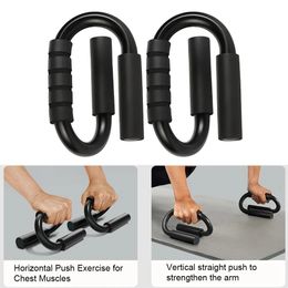 S Shape Push Up Stand Trainers Foam Handles Push Up Stands Bar Anti Slip Home Fitness Chest Training Equipment 240419