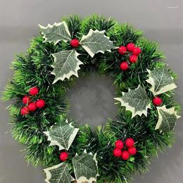 Decorative Flowers 1Pcs Christmas Wreaths Door Windows Garland For Home Decor Hanging Rattan Venue Layout Decorations 2024 Year