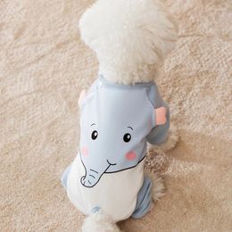 Dog Apparel Blue Elephant Clothes Cute Animal Four Legged Belly Wrap Small And Medium Sized Teddy One Piece Pet Supplies