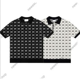 Men designer Tee Polo shirts luxury Knitted jacquard short sleeve polos tshirts summer women turndown collar black tshirt S-XL