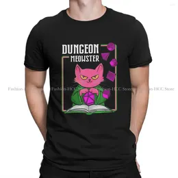 Men's T Shirts DND Game Polyester TShirt For Men Dungeon Meowster Basic Leisure Sweatshirts Shirt Novelty