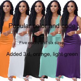 Womens Clothing Wholesale Summer Sexy Pleated Solid Colour Dress