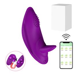 Panties Wearable Vibrating Panty Vibrator Tongue Licking Clitoral G Spot Stimulator Remote Control Vagina Egg Anal Sex Toys for Women 18