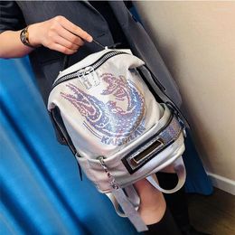 School Bags #6347-4 # European And American Fashion Backpack Versatile Women's Shoulder Bag Anti Theft Travel