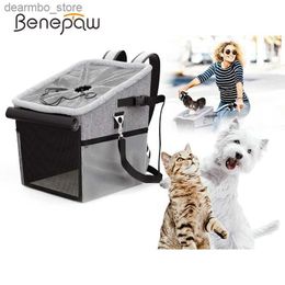 Dog Carrier Benepaw Breathable Padded Bike Do Basket Foldable Durable Pet Car Seat Carrier Cat Puppy Backpack For Small Medium Breed L49