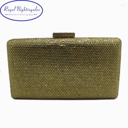 Evening Bags Oversize Hard Box Clutch Crystals And Handbags For Womens Party Prom Grey Black Gold