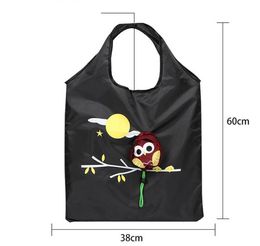 Cute Animal Owl Shape Foldable Shopping Bag Reusable Tote Hand Bag Portable Travel Shoulder Bag Folding Storage Bags Organizator