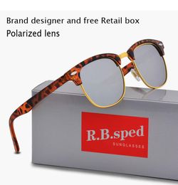 15 Colours Brand Designer Men Women Polarised Sunglasses Semi Rimless Sun Glasses Gold Frame Polaroid lens drop With Case 8055104